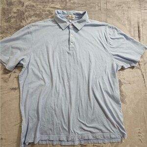 Peter Millar Men's Crown Soft Polo‎ Shirt Blue, Silk, Pima Cotton, Golf Size XL